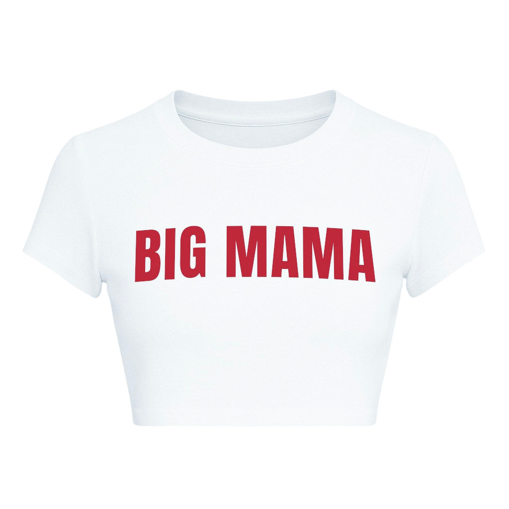 BIG MAMA CROPPED SLOGAN TEE